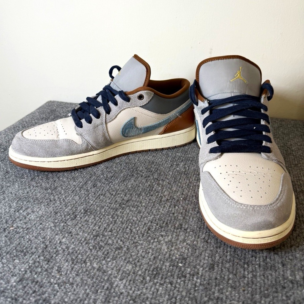 Jordan Air Jordan 1 Low SE Repaired Denim Swoosh Phantom FZ5042-041